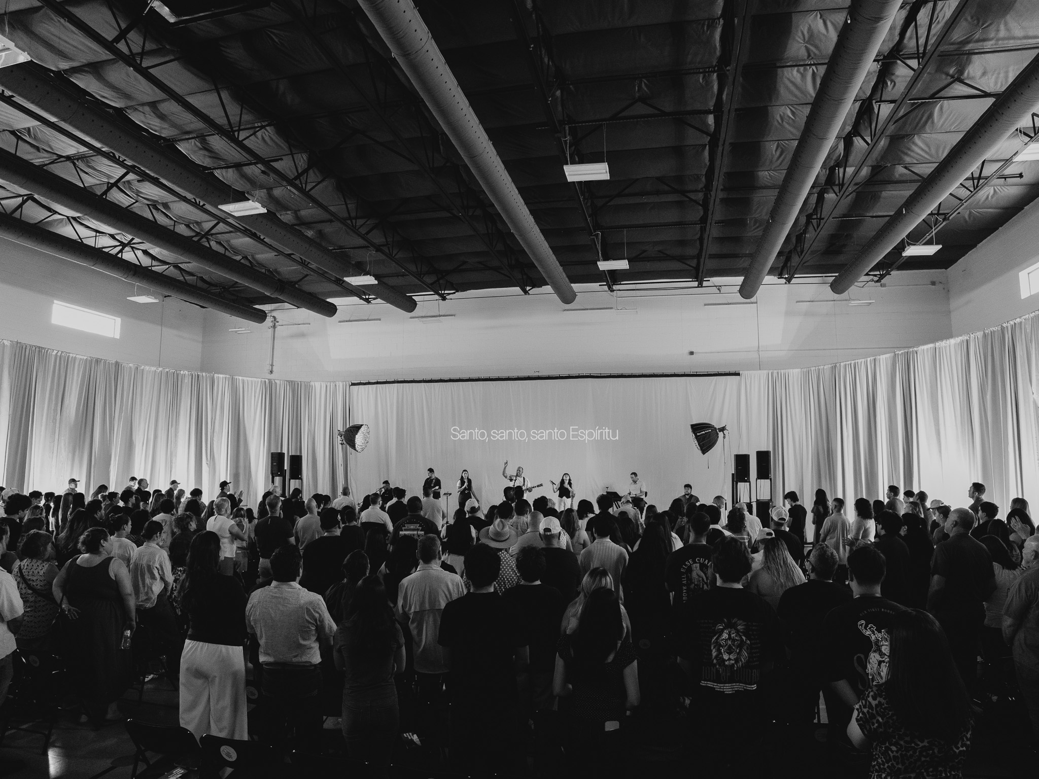 The Social Church congregation worshipping together on Sunday.